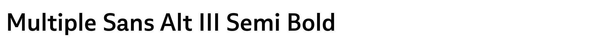 Multiple Sans Alt III Semi Bold image